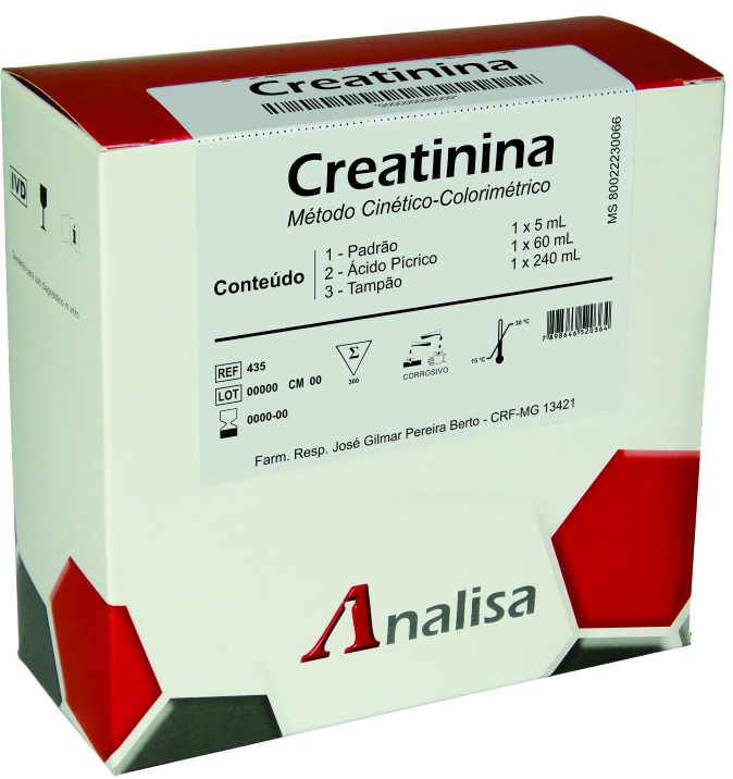 Creatinina Cinético Colorimétrico 300 Ml Bireagente Diagnóstica Catarinense 7294